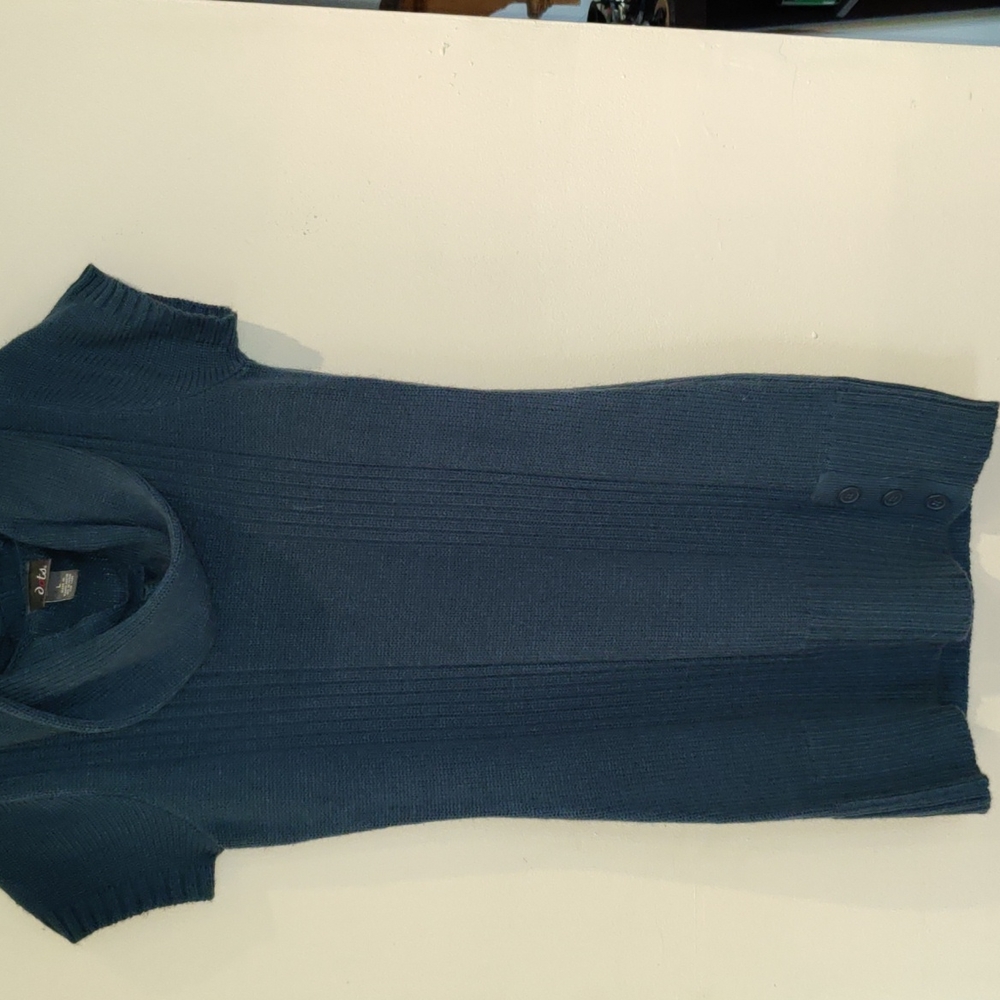 Dot's Short Sleeve Cowlneck Sweater Dress